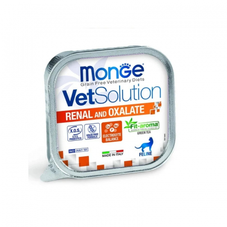 Hrana umeda - Hrana dietetica pentru pisici Monge VetSolution Renal & Oxalate 100 gr