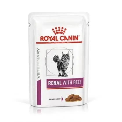 Hrana umeda - Hrana dietetica pentru pisici Royal Canin Renal Beef 85 gr