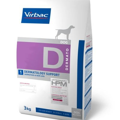 Pisici - Hrana dietetica pentru caini Virbac HPM Dermatology Support 3 kg