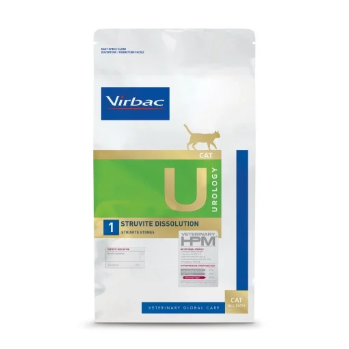 Hrana uscata - Hrana dietetica pentru pisici Virbac HPM U1 Urology Struvite Dissolution 1,5 kg