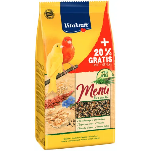 Hrana canari - Hrana pentru canari Vitakraft Meniu 1 kg + 20 % GRATIS