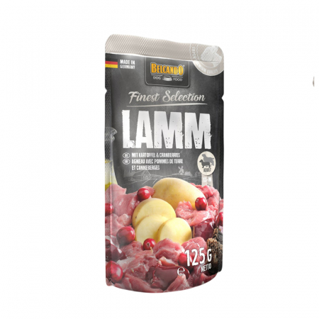 Caini - Hrana umeda pentru caini Belcando cu miel,cartofi & merisoare 125 gr
