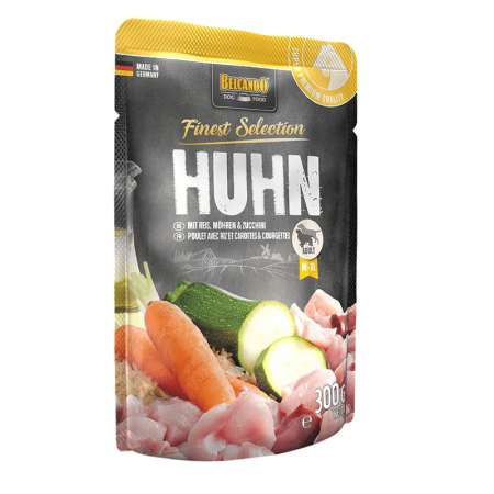 Caini - Hrana umeda pentru caini Belcando cu pui, orez & morcov 300 gr