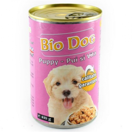Caine Junior - Hrana umeda pentru caini Biodog Puppy cu pui & vita 410 gr