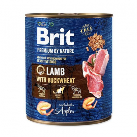 Caine Adult - Conserva pentru caini Brit Premium cu miel 800 gr