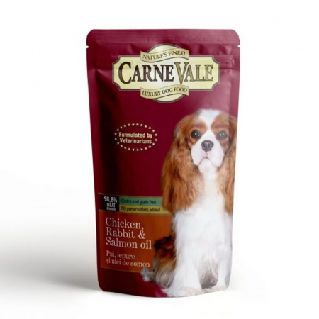 Hrana umeda caini - Hrana umeda pentru caini Carnevale cu pui & iepure 125 gr