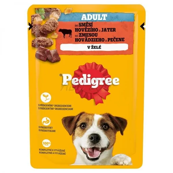 Caine Adult - Hrana umeda pentru caini Pedigree Adult cu vita & ficat 100 gr