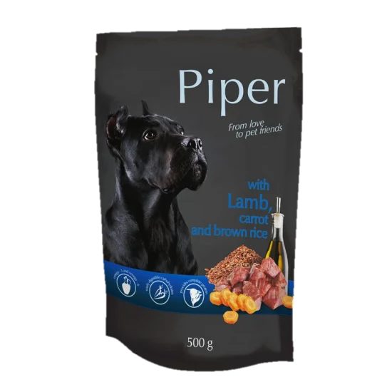 Caine Adult - Hrana umeda pentru caini Piper Adult cu miel & morcov 500 gr