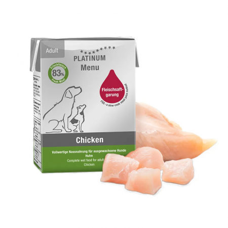 Caini - Hrana umeda pentru caini Platinum Menu Adult cu pui 185 gr