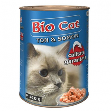 Pisica Adult - Hrana umeda pentru pisici Biocat cu ton & somon 410 gr