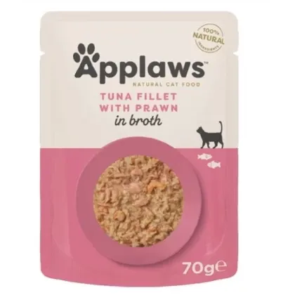 Pisica Adult - Hrana umeda pentru pisici Applaws File Ton & Creveti  70 gr
