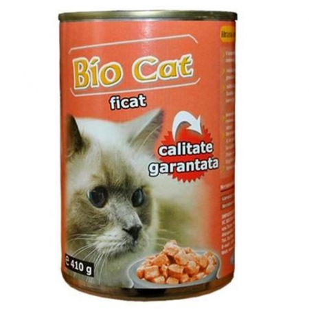 Pisica Adult - Hrana umeda pentru pisici Biocat cu ficat 410 gr