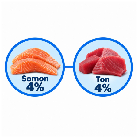 Hrana umeda pentru pisici Biocat cu somon & ton 410 gr [1]