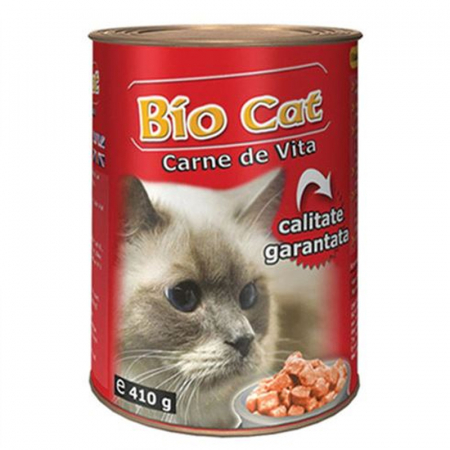 Hrana umeda pisici - Hrana umeda pentru pisici Biocat cu vita 410 gr
