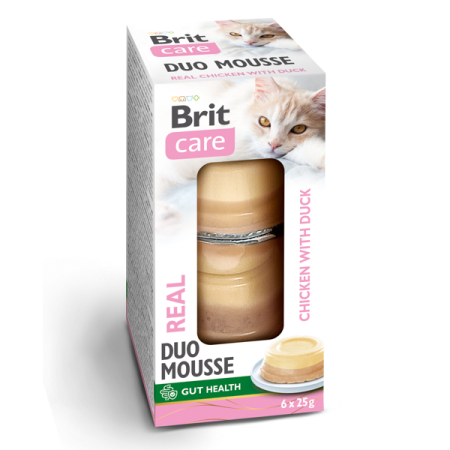 Pisica Adult - Hrana umeda pentru pisici Brit Care Mousse Real Chicken & Duck 6 x 25 gr