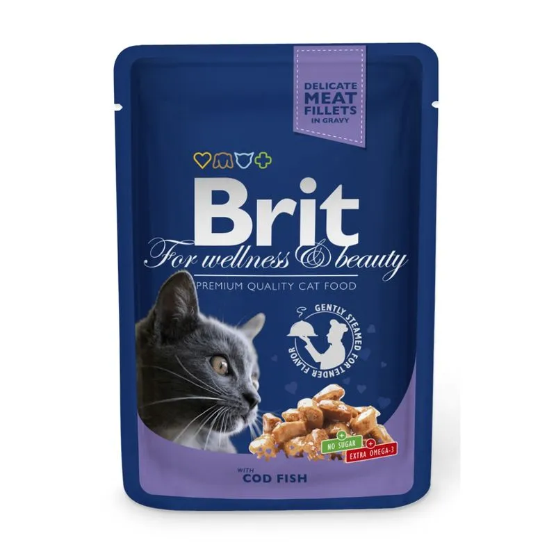 Brit Premium - Hrana umeda pentru pisici Brit Premium Adult cu cod 100 gr