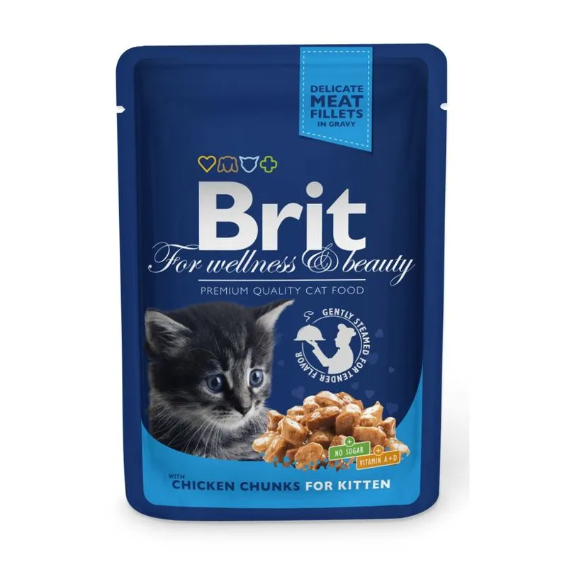 Brit Premium - Hrana umeda pentru pisici Brit Premium Junior cu pui 100 gr