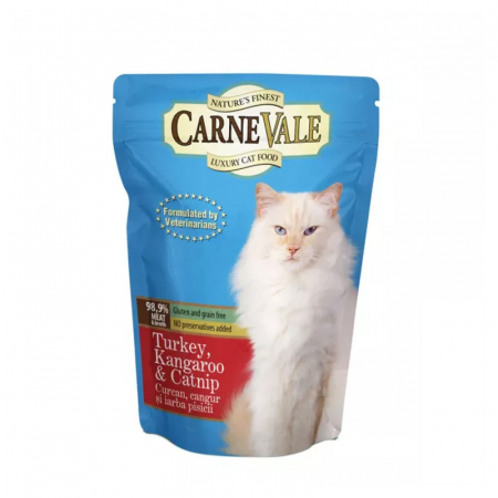 Hrana umeda pisici - Hrana umeda pentru pisici Carnevale cu curcan, cangur & iarba pisicii 85 gr