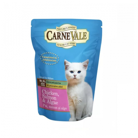Pisica Junior - Hrana umeda pentru pisici Carnevale Kitten cu pui, somon & alge 85 gr