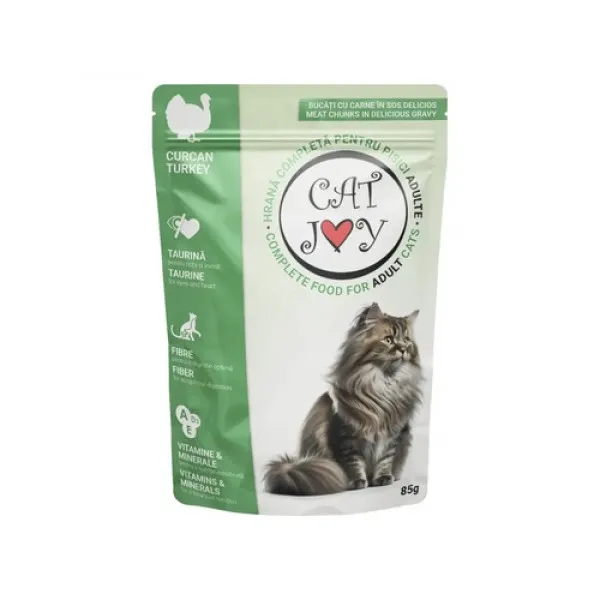 Pisica Adult - Hrana umeda pentru pisici Cat Joy cu curcan 85 gr