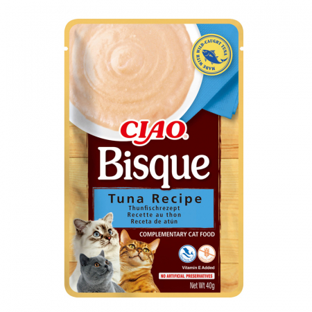 Hrana umeda pisici - Hrana umeda pentru pisici Ciao Bisque cu ton 40 gr