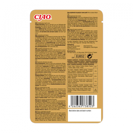 Hrana umeda pentru pisici Ciao Bisque cu ton & somon 40 gr [1]