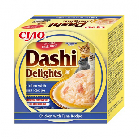 Hrana umeda pentru pisici Ciao Dashi Delights cu pui & ton 70 gr [0]