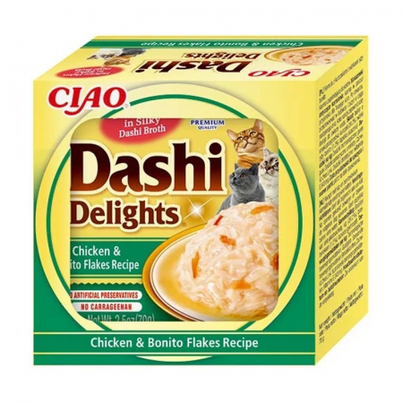 Hrana umeda pentru pisici Ciao Dashi Delights cu pui & bonito 70 gr [0]