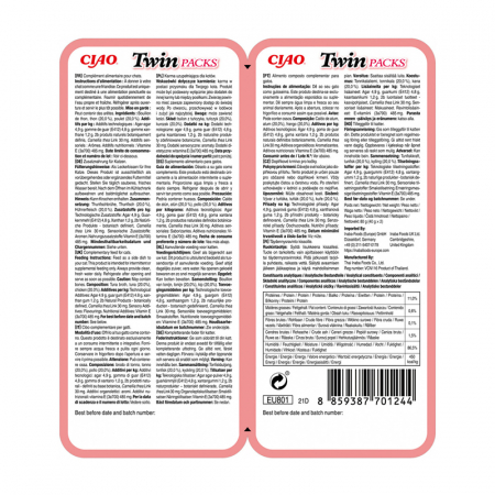 Hrana umeda pentru pisici Ciao Twin cu ton & pui 2 x 40 gr [1]