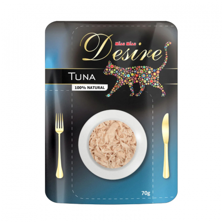 Pisica Adult - Hrana umeda pentru pisici Desire cu ton file in supa 70 gr