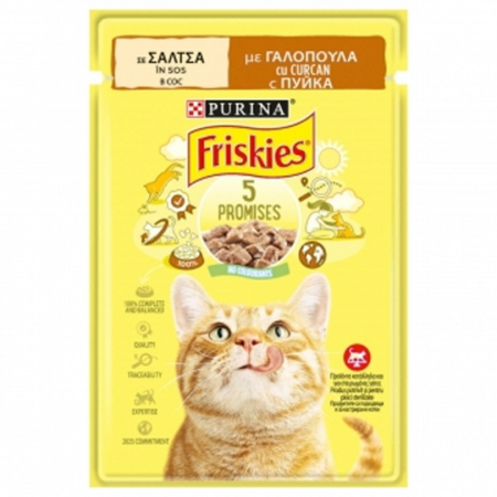 Pisica Adult - Set 26 buc x 85 gr Hrana umeda pentru pisici Friskies cu curcan in sos