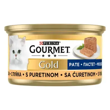 Pisica Adult - Hrana umeda pentru pisici Gourmet Gold Mousse cu curcan 85 gr