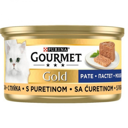 Hrana umeda pisici - Hrana umeda pentru pisici Gourmet Gold Mousse cu curcan 85 g