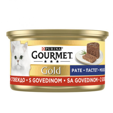 Hrana umeda pisici - Hrana umeda pentru pisici Gourmet Gold Mousse cu vita 85 g