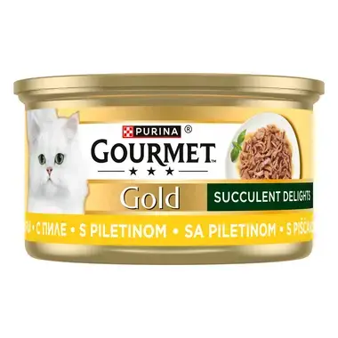 Pisici - Hrana umeda pentru pisici Gourmet Gold Succulent Delights cu pui 85 gr