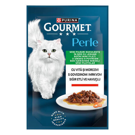 Pisici - Hrana umeda pentru pisici Gourmet Perle cu vita in sos 85 gr