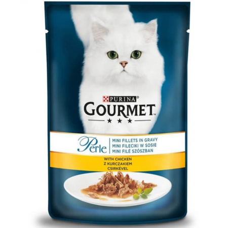 Hrana umeda pisici - Hrana umeda pentru pisici Gourmet Perle cu pui in sos 85 gr