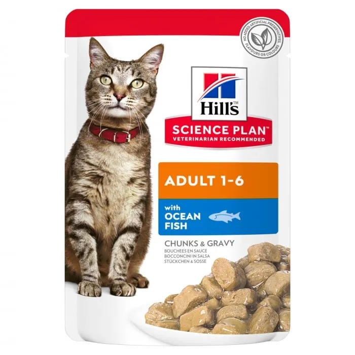 Hrana umeda pisici - Hrana umeda pentru pisici Hill's Adult cu peste oceanic 85 gr