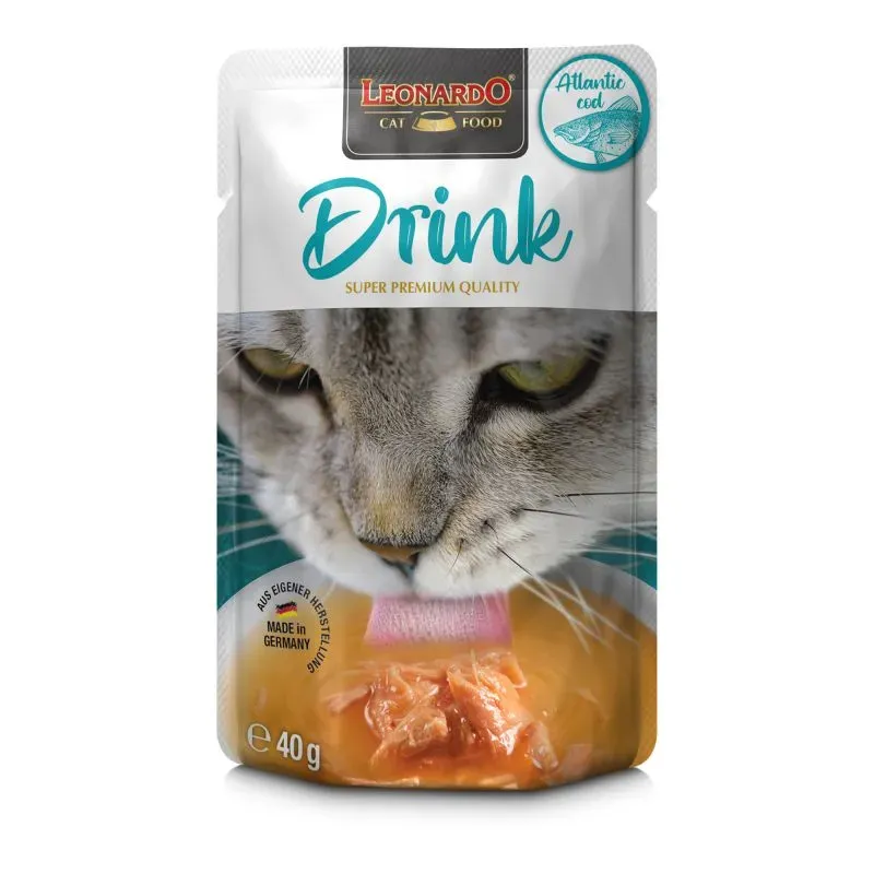 Hrana umeda pentru pisici Leonardo Drink Atlantic Cod 40 gr [1]