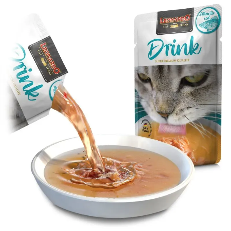 Pisica Adult - Hrana umeda pentru pisici Leonardo Drink Atlantic Cod 40 gr