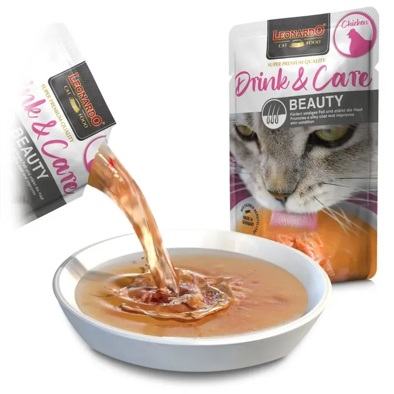Pisica Adult - Hrana umeda pentru pisici Leonardo Drink & Care Beauty 40 gr