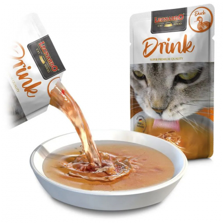 Pisica Adult - Hrana umeda pentru pisici Leonardo Drink cu rata 40 gr