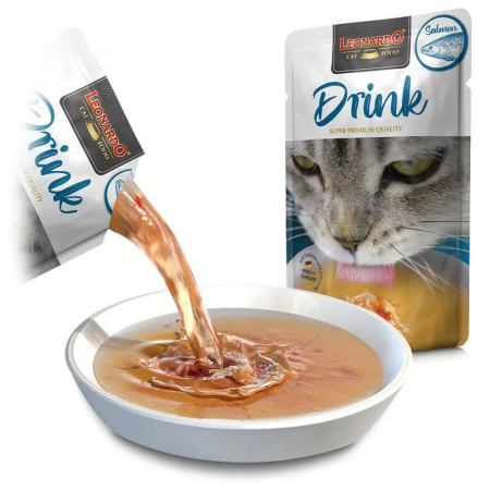 Hrana umeda pentru pisici Leonardo Drink cu somon 40 gr [0]