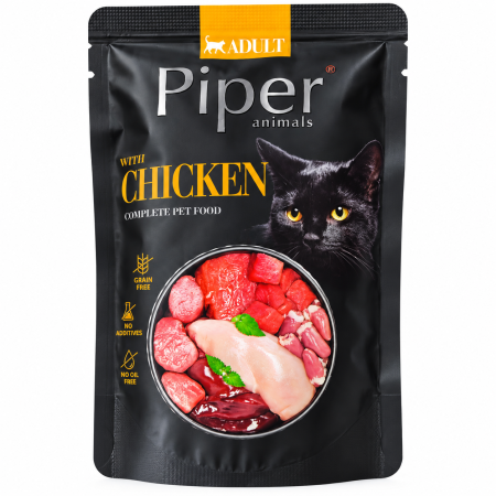 Pisica Adult - Hrana umeda pentru pisici Piper Adult cu pui 100 gr