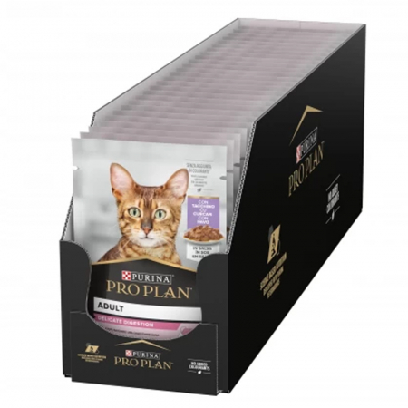 Set 26 buc x 85 gr Hrana umeda pentru pisici Pro Plan Delicate Nutrisavour cu curcan in sos [0]