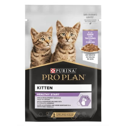 Pisica Junior - Hrana umeda pentru pisici Pro Plan Junior Nutrisavour cu curcan 85 gr