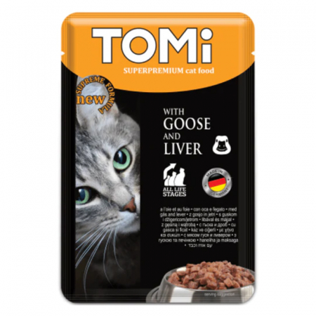 Hrana umeda pentru pisici Tomi cu gasca &  ficat 100 gr