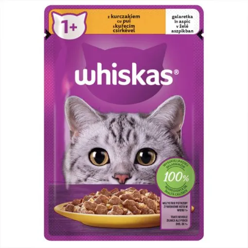 Hrana umeda pisici - Hrana umeda pentru pisici Whiskas Adult cu pui 85 gr
