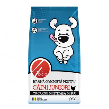 Caine Junior - Hrana uscata pentru caini 4Dog Junior 10 kg