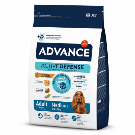 Hrana uscata pentru caini Advance Medium Adult cu pui 3 kg